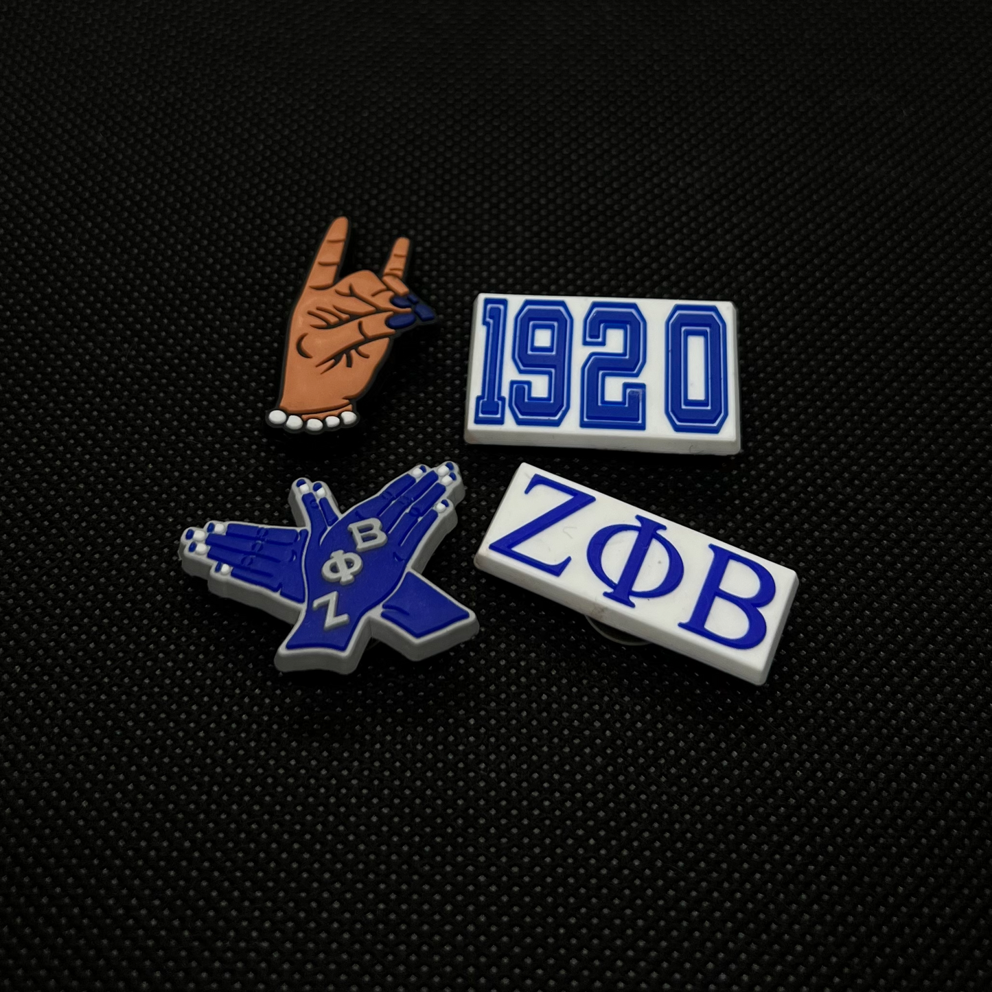 Zeta Phi Beta Croc Charms