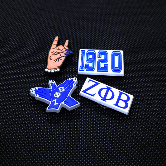 Zeta Phi Beta Croc Charms