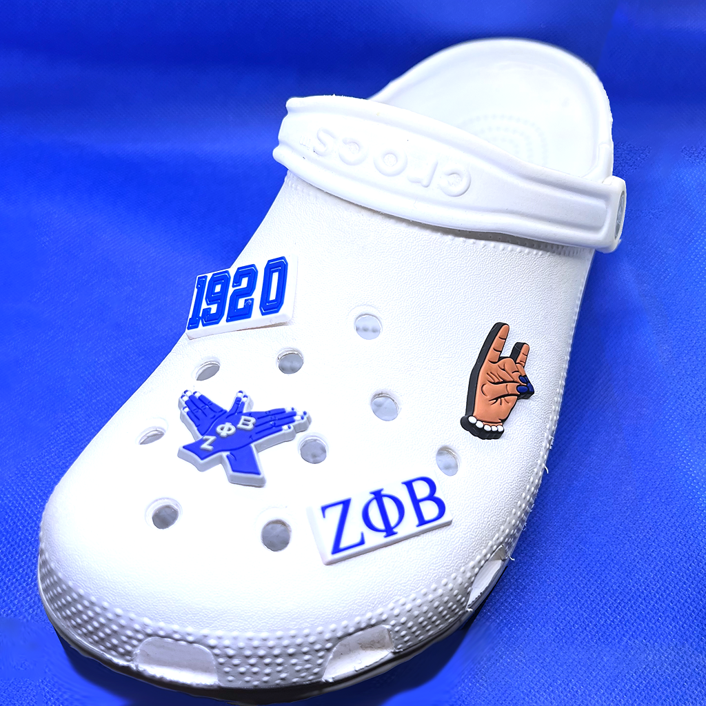 Zeta Phi Beta Croc Charms